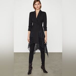 BCBGMaxAzria Tiered Lace Blazer Size: M